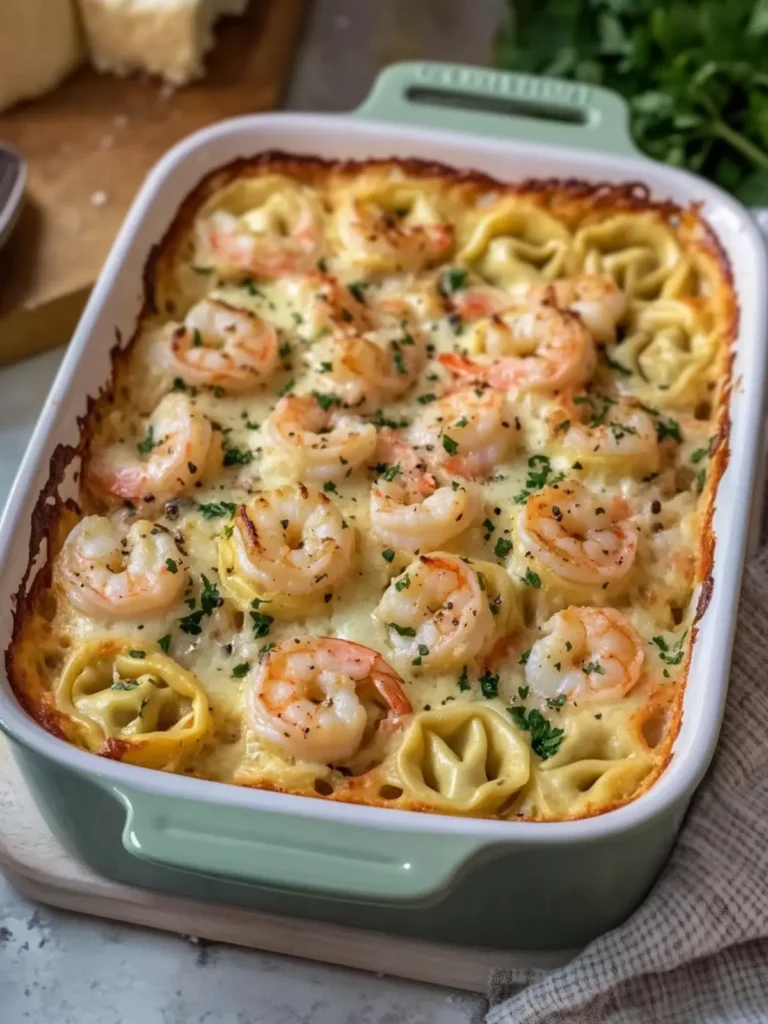 Creamy Shrimp Scampi Tortellini Bake Your Family Will Love 2 Shrimp Scampi Tortellini Bake
