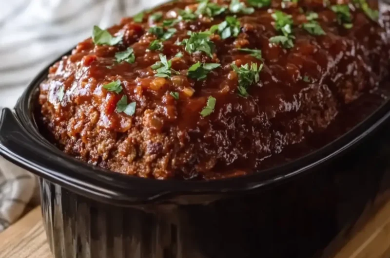 Slow Cooker Saucy Meatloaf