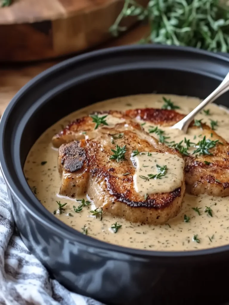 Slow Cooker Creamy Ranch Pork Chops