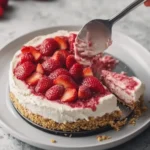 No-Bake Upside-Down Strawberry Cheesecake