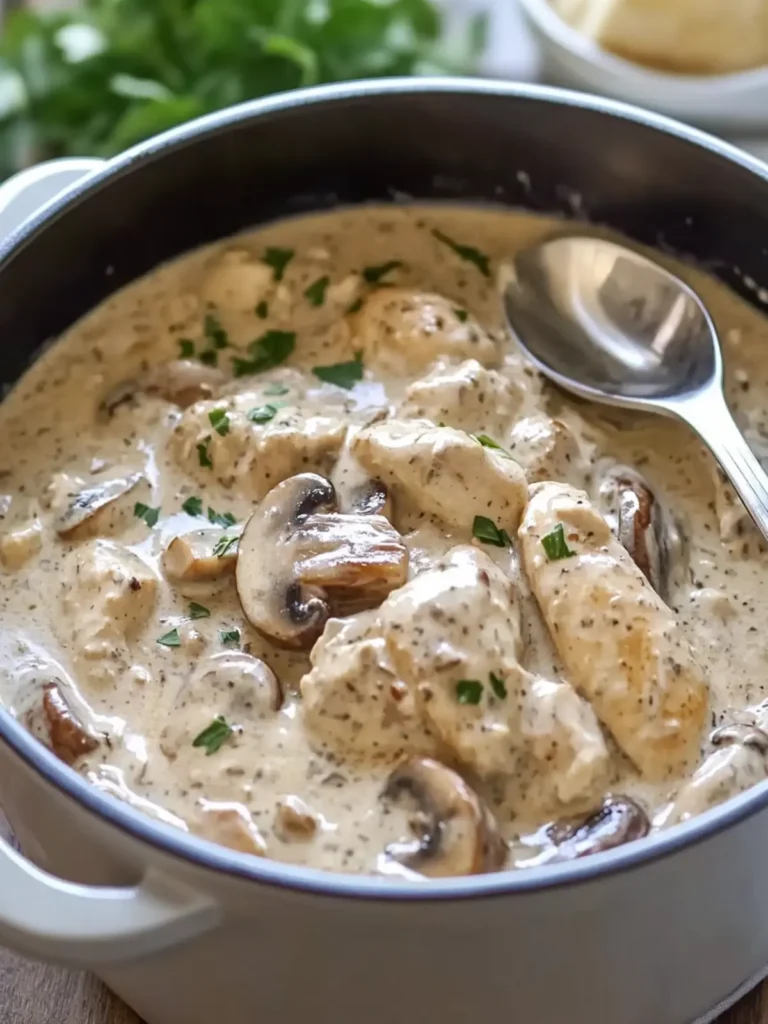 Slow Cooker Creamy Mushroom Chicken: A Cozy Dinner Delight 2 Slow Cooker Creamy Mushroom Chicken