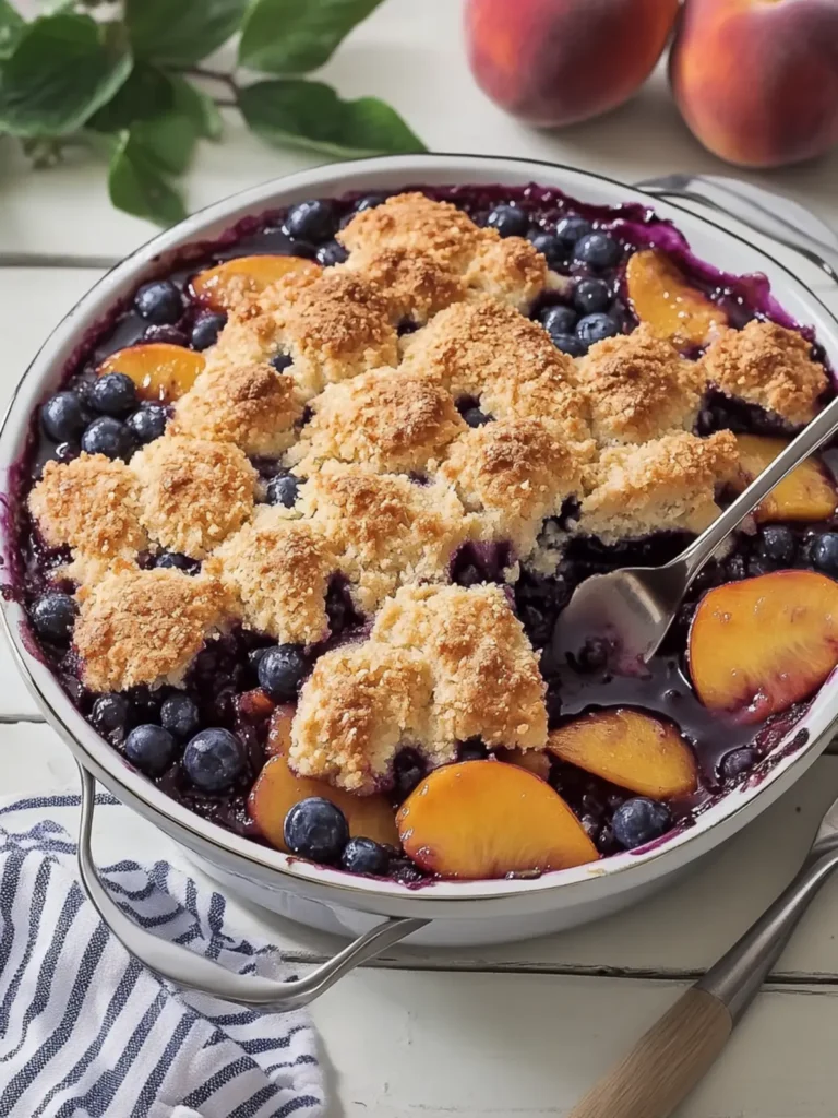 Heavenly Peach and Blueberry Cobbler You’ll Crave All Summer 2 Peach and Blueberry Cobbler