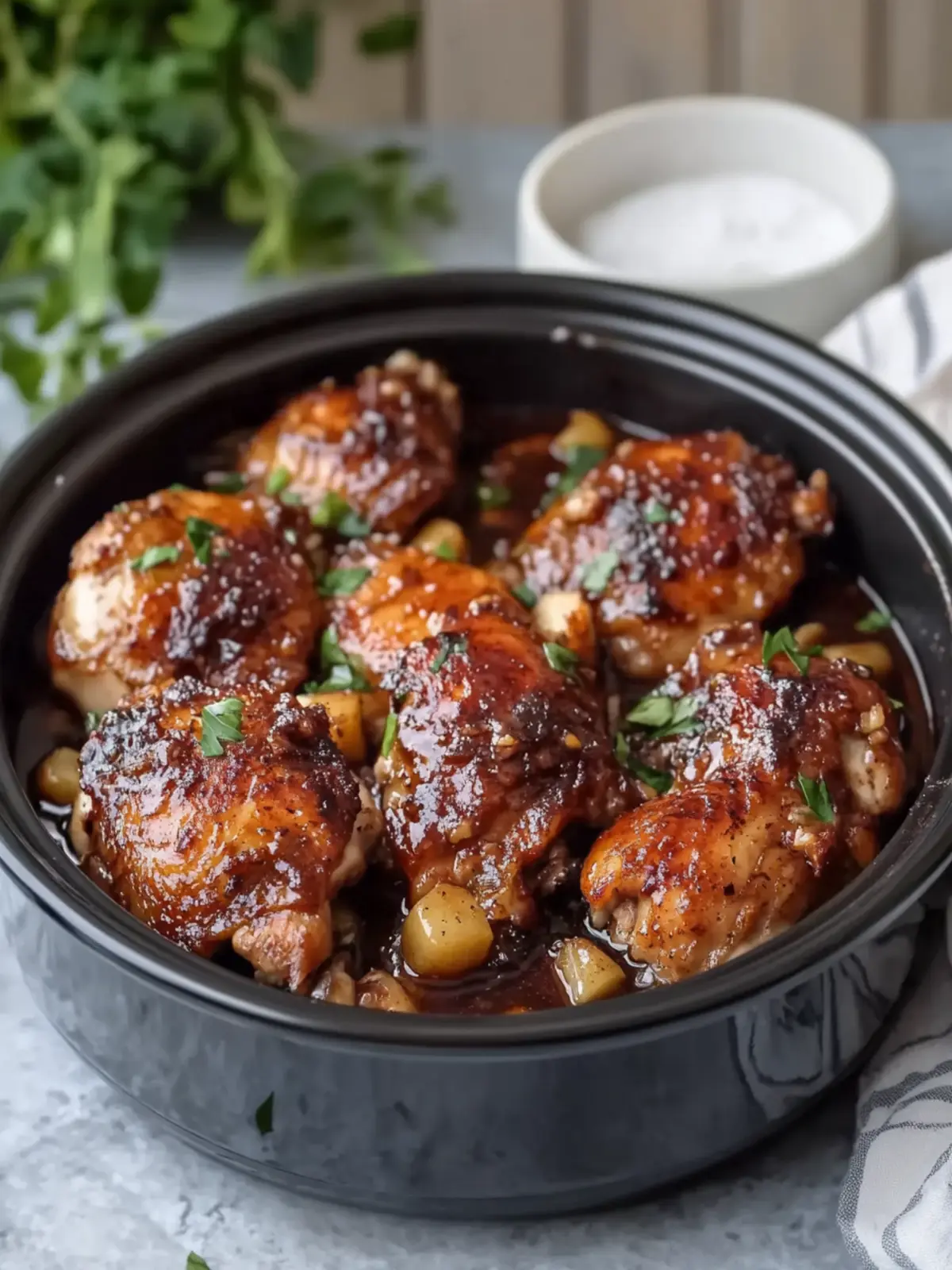Slow Cooker Sticky Garlic Chicken Thighs That Wow Every Bite 5 Slow Cooker Sticky Garlic Chicken Thighs