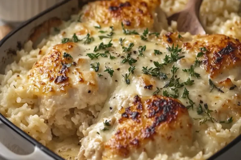 Creamy Garlic Parmesan Chicken and Rice