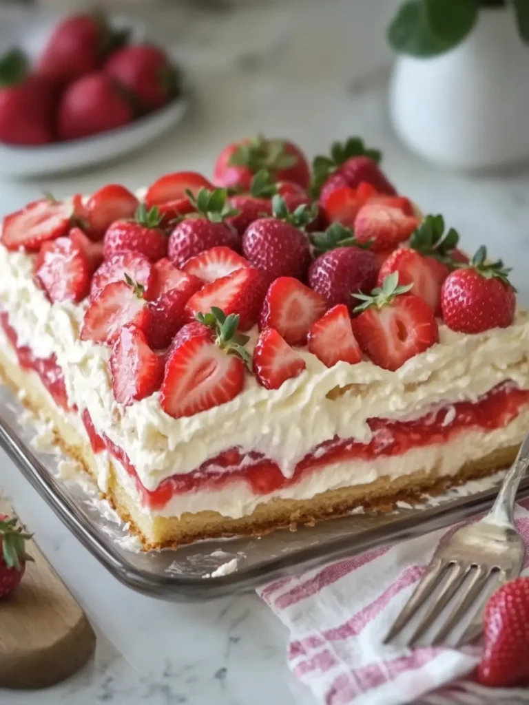 Strawberry Eclair Cake