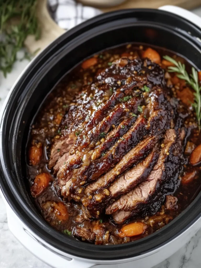 Melt-in-Your-Mouth Slow Cooker Glazed Beef Roast Delight 2 Slow Cooker Glazed Beef Roast