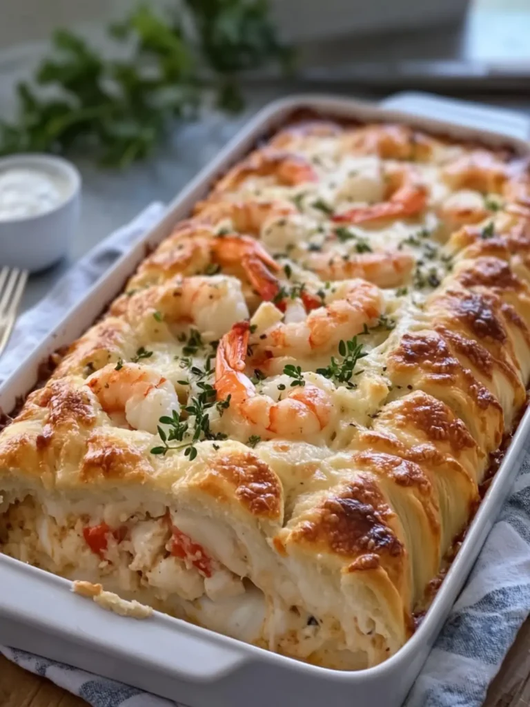 Golden Seafood Crab and Shrimp Stromboli Bake: A Cozy Delight 2 Golden Seafood Crab and Shrimp Stromboli Bake