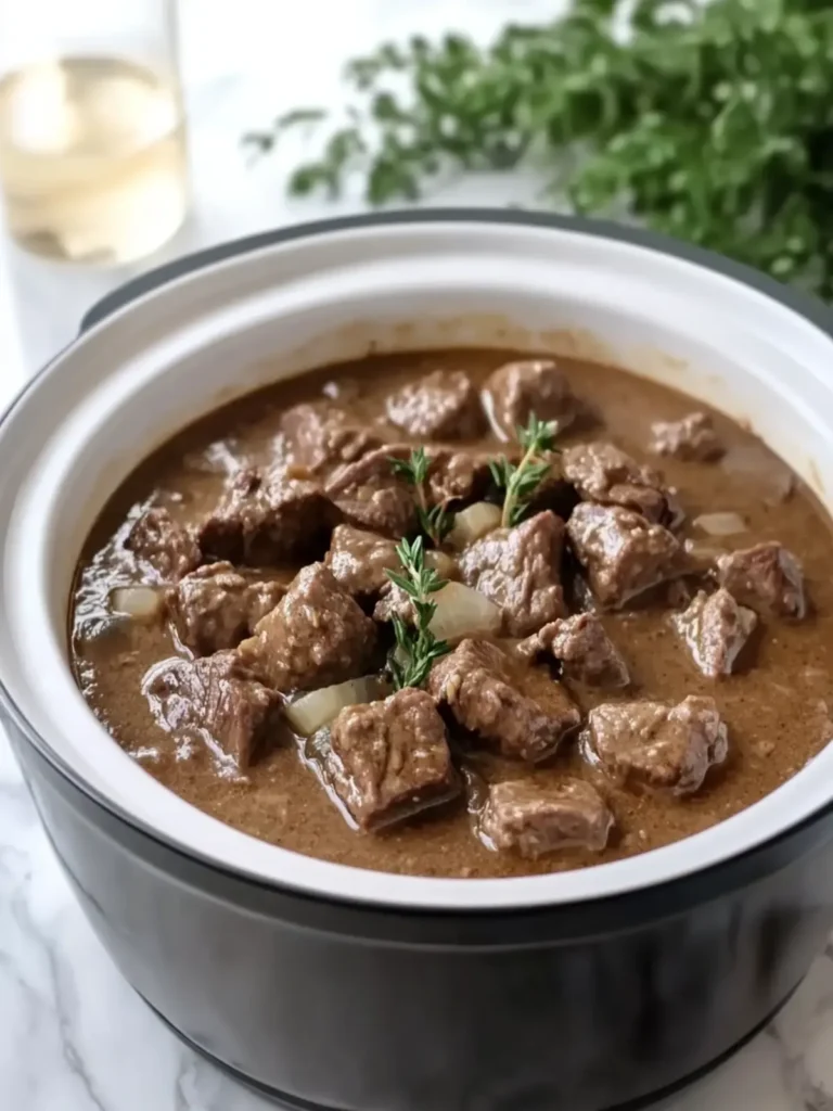 Savory Slow Cooker 5-Ingredient Beef Tips and Gravy Bliss 2 Slow Cooker 5-Ingredient Beef Tips and Gravy