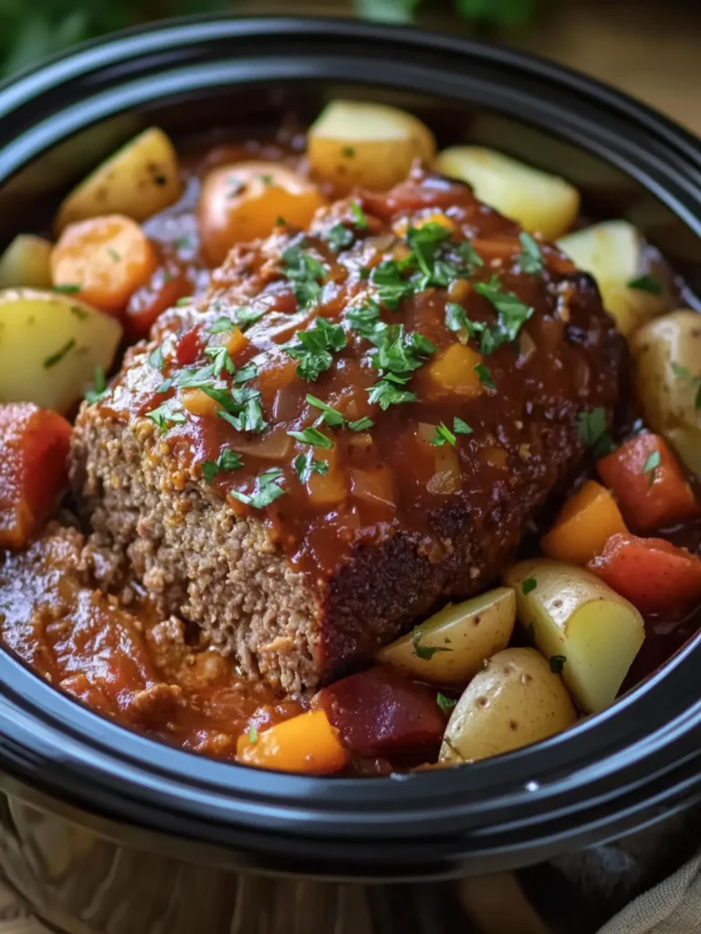 Crockpot Meatloaf with Potatoes & Veggies for Cozy Nights 3 Crockpot Meatloaf with Potatoes & Vegetables