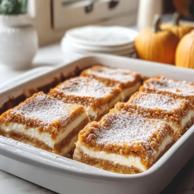 Delicious Pumpkin Roll Bars in a Casserole Dish to Savor 7 Delicious Pumpkin Roll Bars in a Casserole Dish to Savor