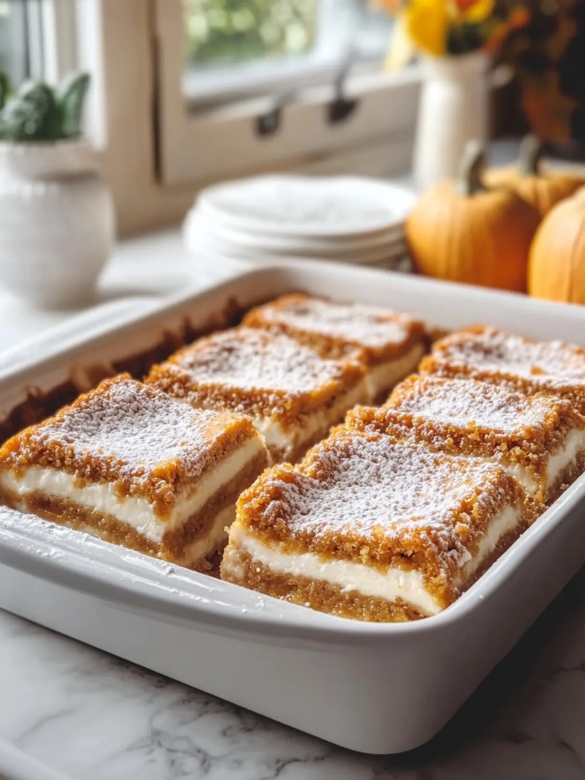 Delicious Pumpkin Roll Bars in a Casserole Dish to Savor 5 Pumpkin Roll Bars in a Casserole Dish