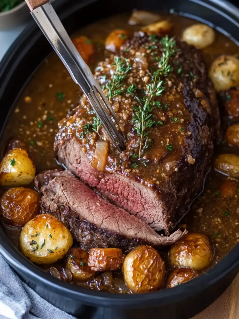 Savory Slow Cooker Garlic Butter Glazed Beef Roast Magic 2 Slow Cooker Garlic Butter Glazed Beef Roast