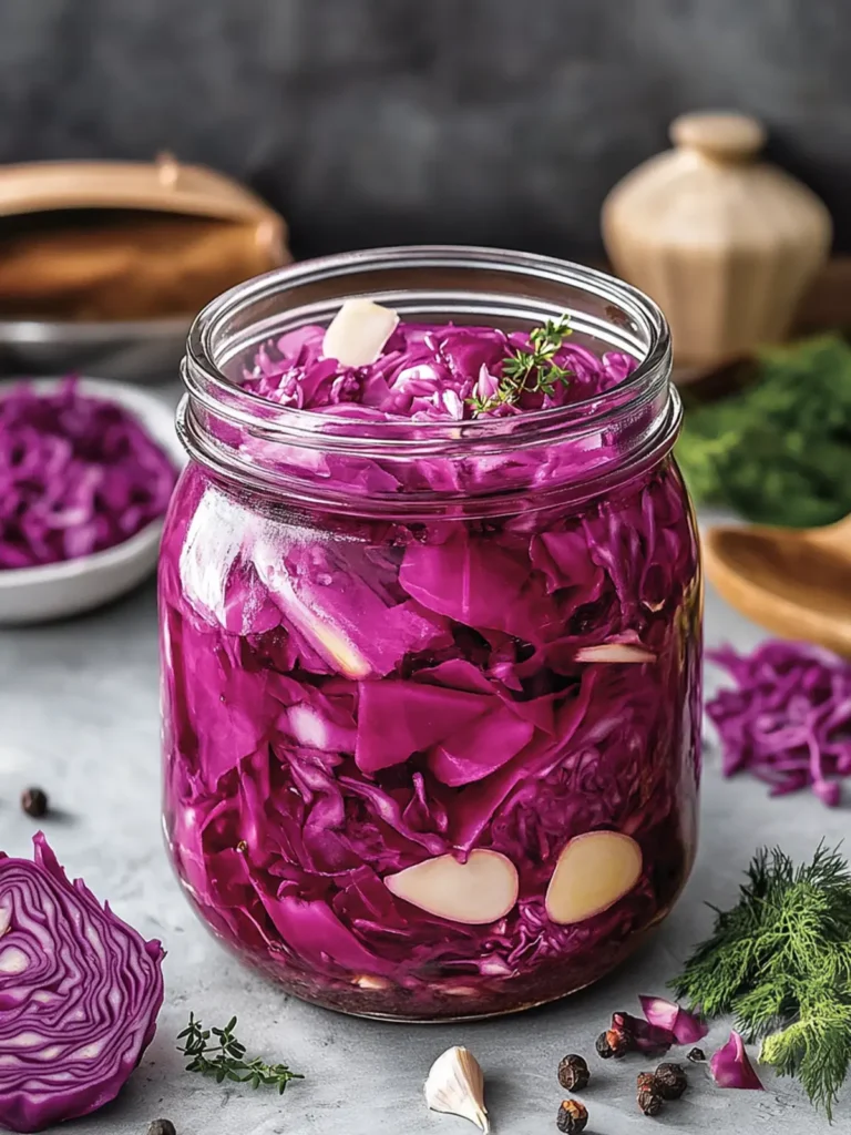 Garlicky Pickled Red Cabbage: Crunchy, Zesty Side Delight 4 Garlicky Pickled Red Cabbage