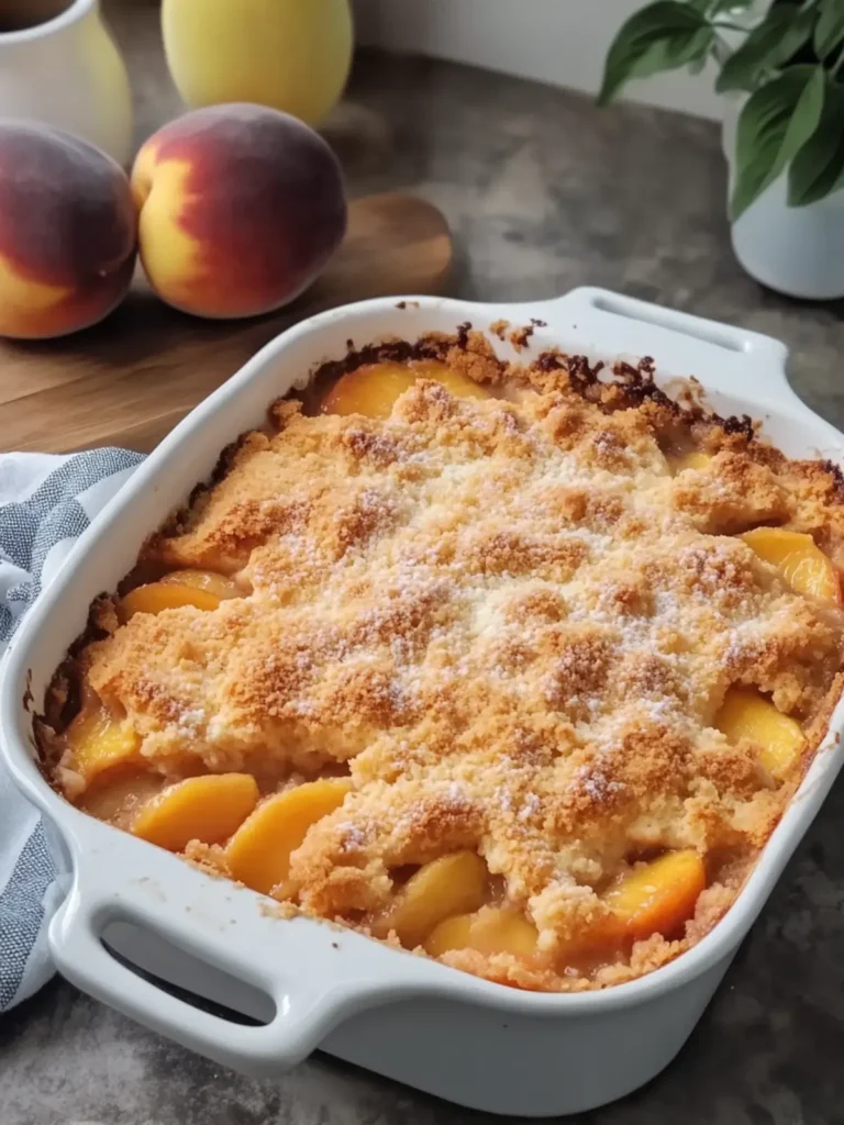 Easy Peach Cobbler with Cake Mix for a Cozy Night In 3 Peach Cobbler with Cake Mix