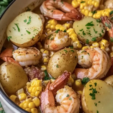 Irresistible Slow Cooker Garlic Butter Shrimp Boil with Corn