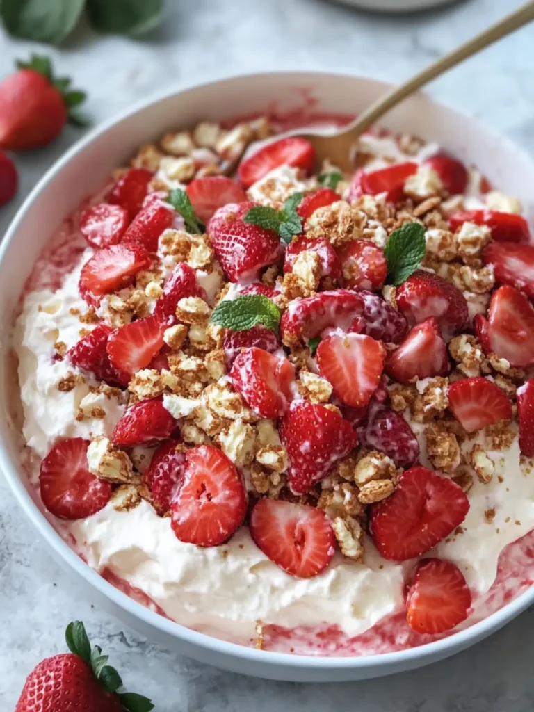 Delicious Strawberry Cheesecake Salad You’ll Adore! 2 Strawberry Cheesecake Salad