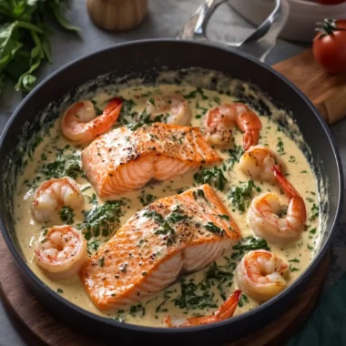 Creamy Tuscan Salmon and Shrimp Skillet You’ll Crave Forever 6 Creamy Tuscan Salmon and Shrimp Skillet You’ll Crave Forever