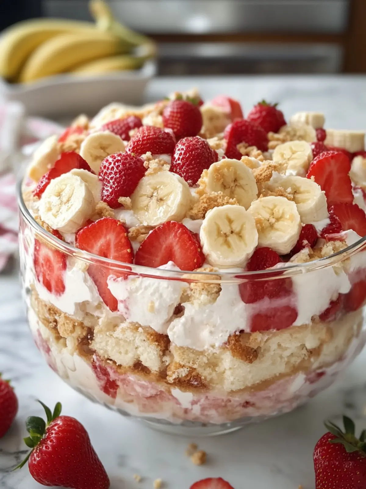 Strawberry Shortcake Banana Pudding