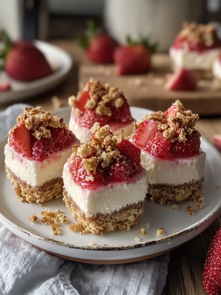 Irresistible Strawberry Crunch Cheesecake Bites That Melt in Your Mouth 4 Strawberry Crunch Cheesecake Bites That Melt in Your Mouth
