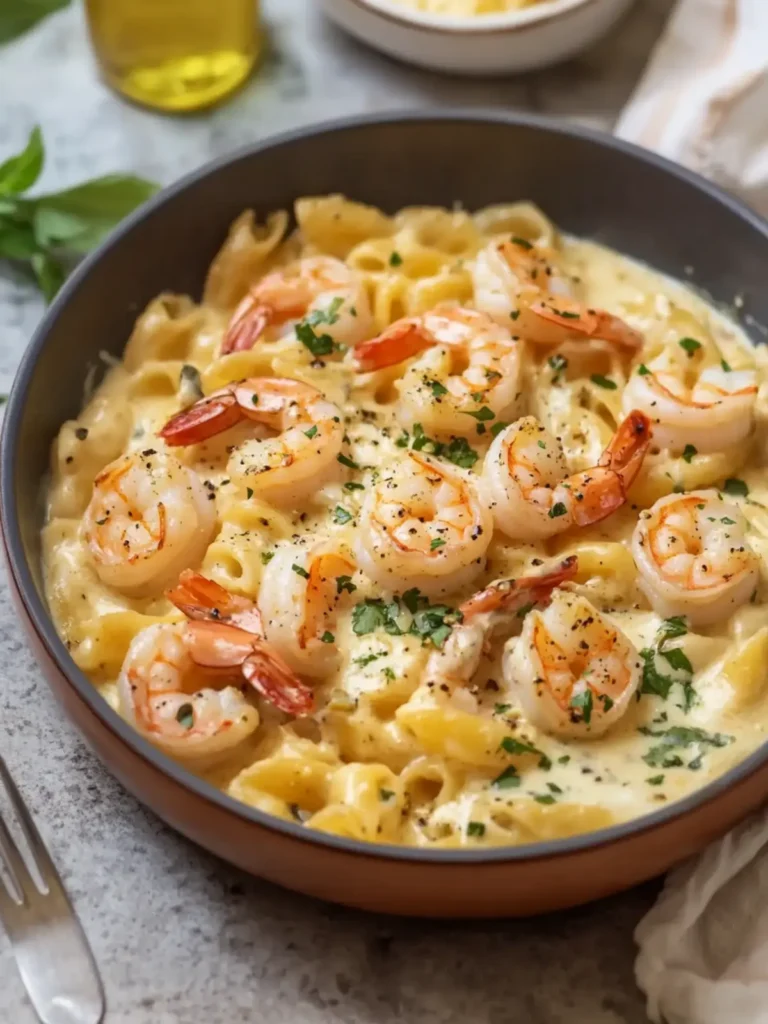 Irresistible Creamy Shrimp Pasta with Cheese and Herbs Delight 2 Creamy Shrimp Pasta with Cheese and Herbs