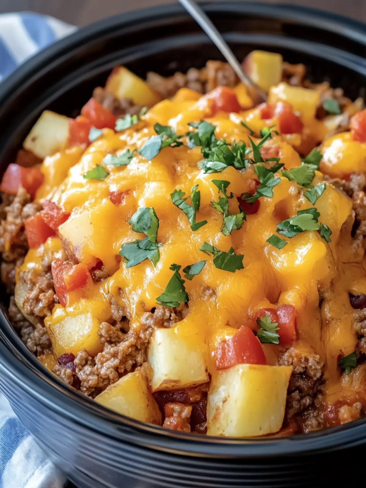 Crockpot Cheesy Taco Potatoes for Ultimate Comfort Food Bliss 5 Crockpot Cheesy Taco Potatoes