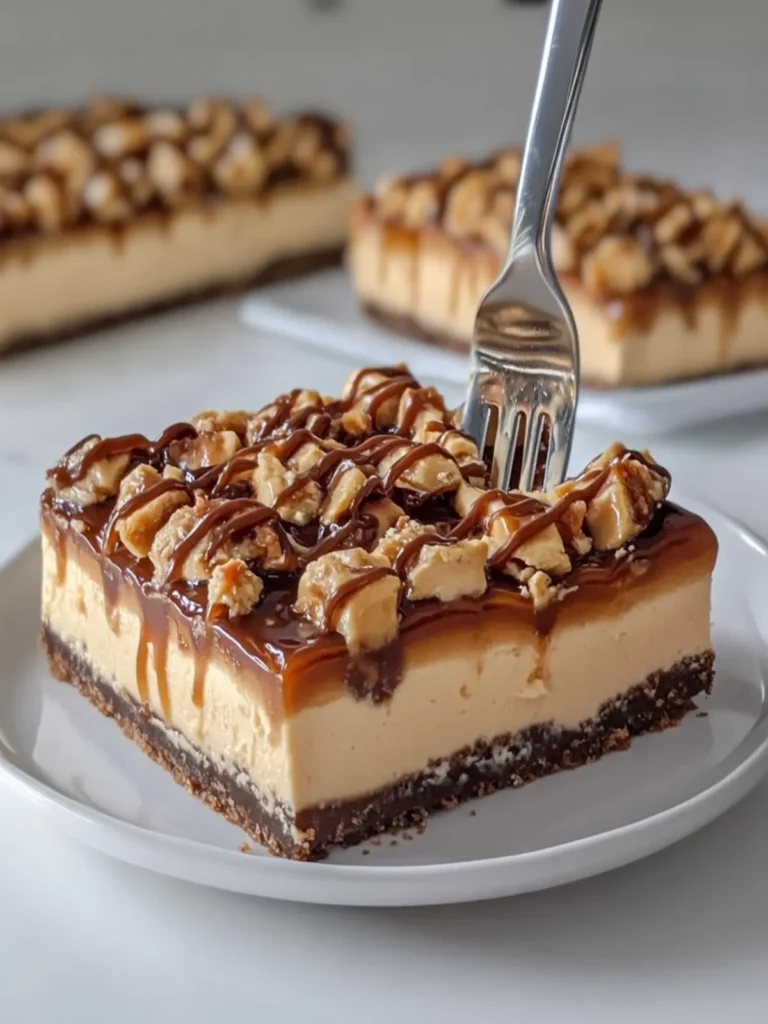 Decadent Caramel Peanut Butter Cheesecake Bars You’ll Love 2 Caramel Peanut Butter Cheesecake Bars