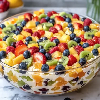 Rainbow Fruit Cheesecake Salad That Brightens Your Day 6 Rainbow Fruit Cheesecake Salad That Brightens Your Day