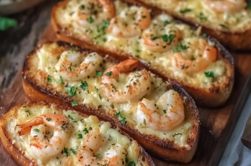 Cheesy Garlic Shrimp Toast – Comforting Family Recipe