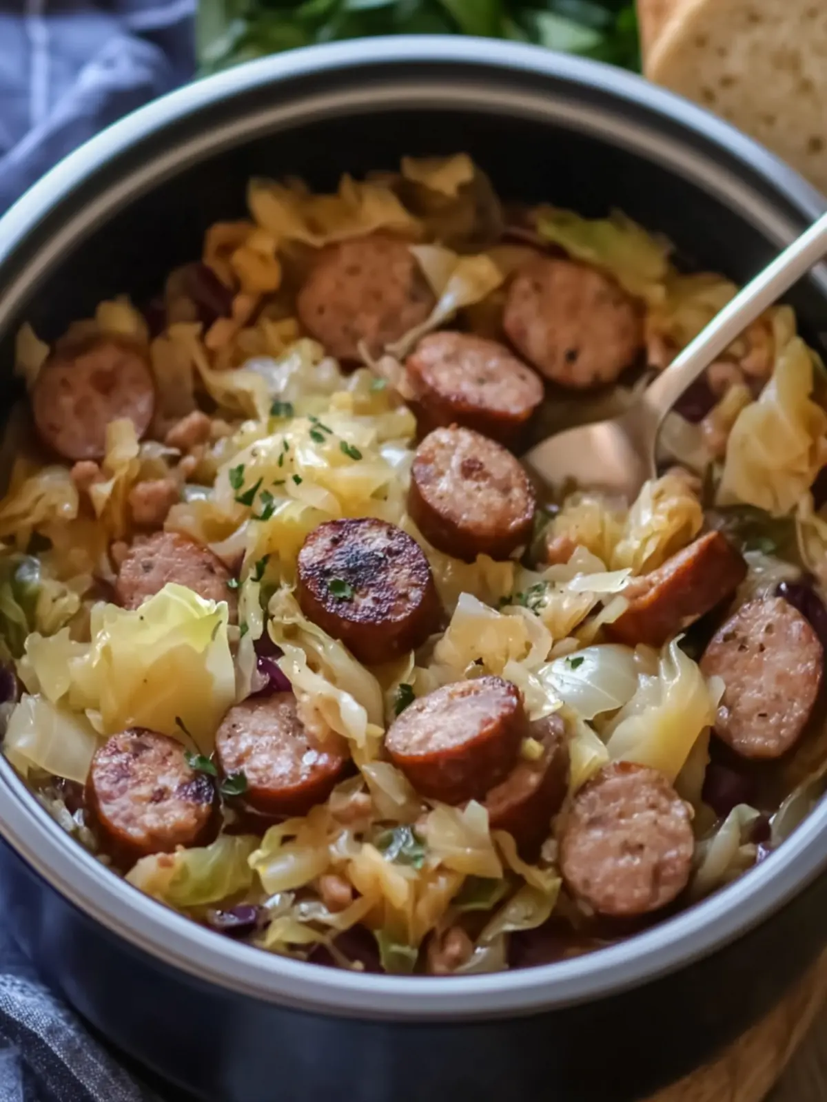 Delicious Slow Cooker 4 Ingredient Sausage and Cabbage Recipe 5 Slow Cooker 4 Ingredient Sausage and Cabbage