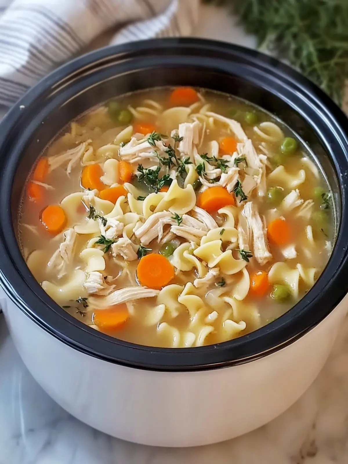 Cozy Up with Easy Crock Pot Chicken Noodle Soup Recipe 5 Crock Pot Chicken Noodle Soup