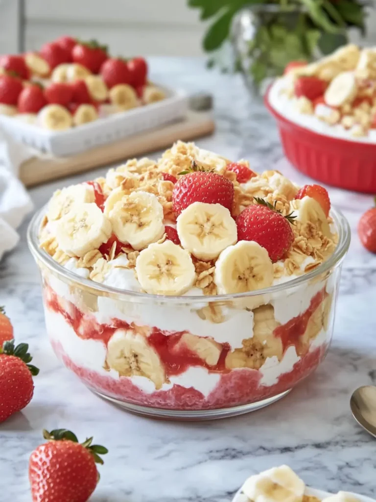 Strawberry Banana Pudding Dream Creamy No-Bake Family Favorite