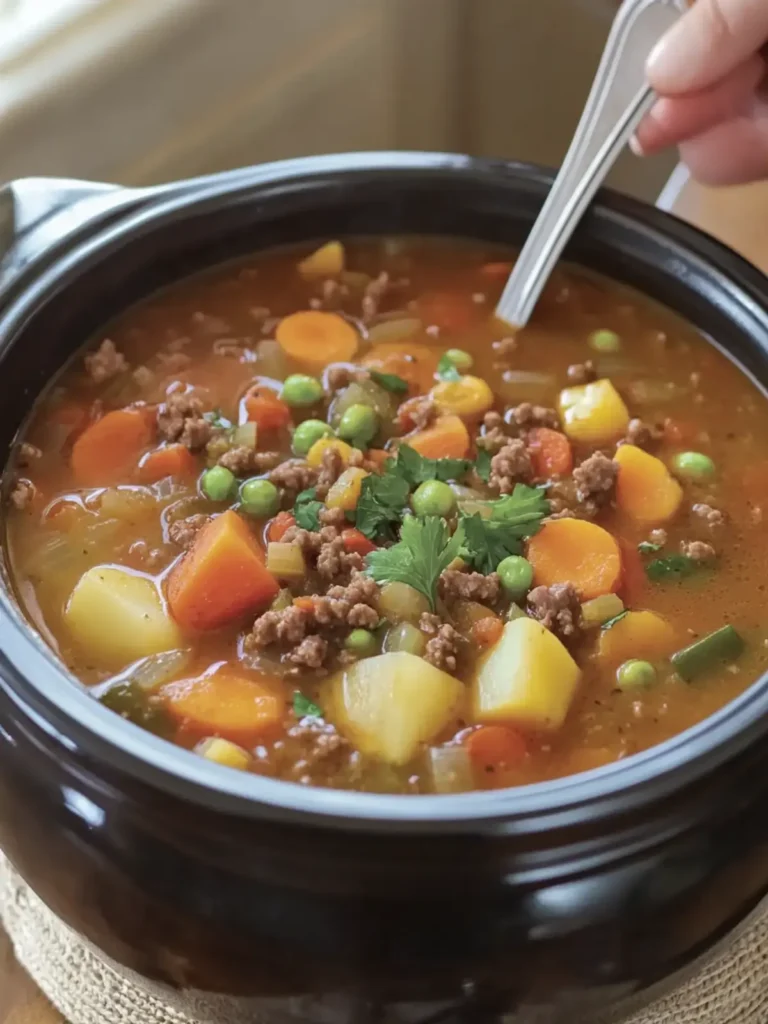 Comforting Hearty Ground Beef and Vegetable Soup for All 2 Hearty Ground Beef and Vegetable Soup