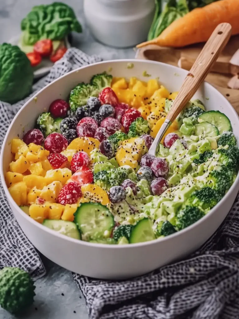 Fruits & Vegetable Salad with Creamy Dressing Bliss 2 Fruits & Vegetable Salad