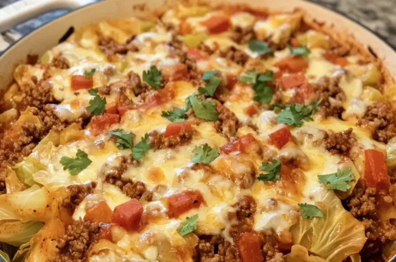 Filthy Enchilada Cabbage with Ground Beef