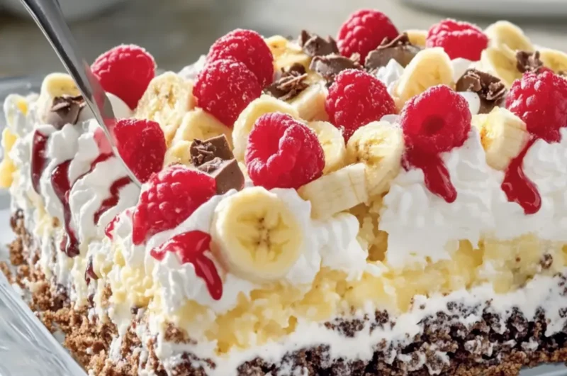 No-Bake Banana Split Lush Dessert