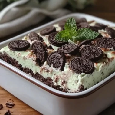 Decadent Chocolate Mint Oreo Cheesecake Casserole Delight 6 Decadent Chocolate Mint Oreo Cheesecake Casserole Delight