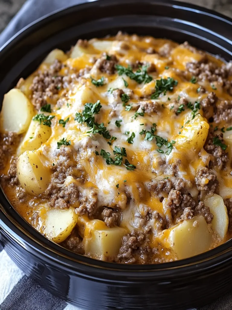 Slow Cooker Cheesy Hamburger Potato Casserole Delight 4 Slow Cooker Cheesy Hamburger Potato Casserole