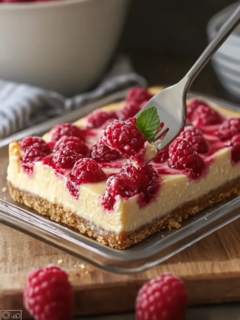 Raspberry Lemon Cheesecake Bars