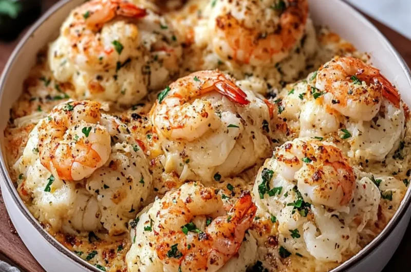 Cheesy Garlic Butter Crab and Shrimp Bombs