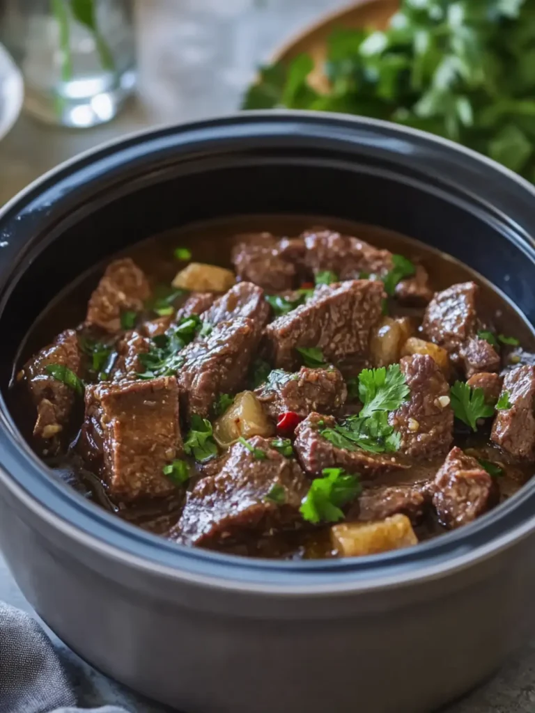 Savory Slow Cooker Garlic Glazed Beef for Homestyle Comfort 3 Slow Cooker Garlic Glazed Beef — Homestyle Meals