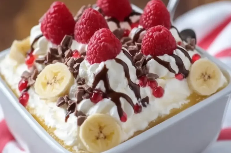 Sugar-Free No-Bake Banana Split Dessert