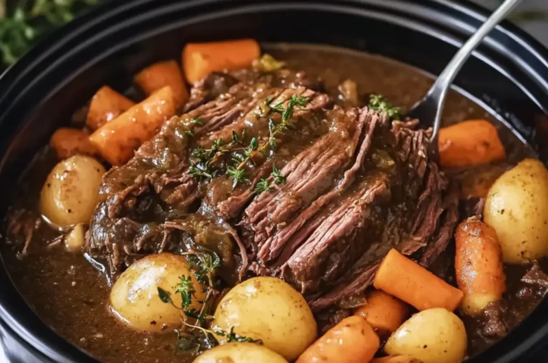 Slow Cooker Beef Pot Roast with Rich Gravy and Veggies