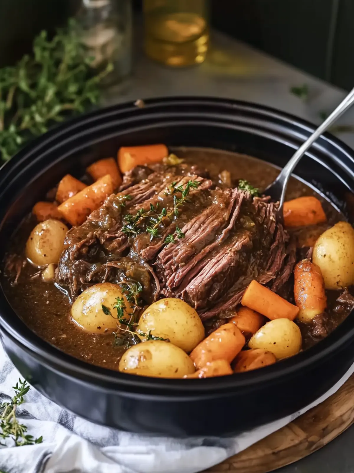 Melt-in-Your-Mouth Slow Cooker Beef Pot Roast with Gravy 5 Slow Cooker Beef Pot Roast with Rich Gravy and Veggies