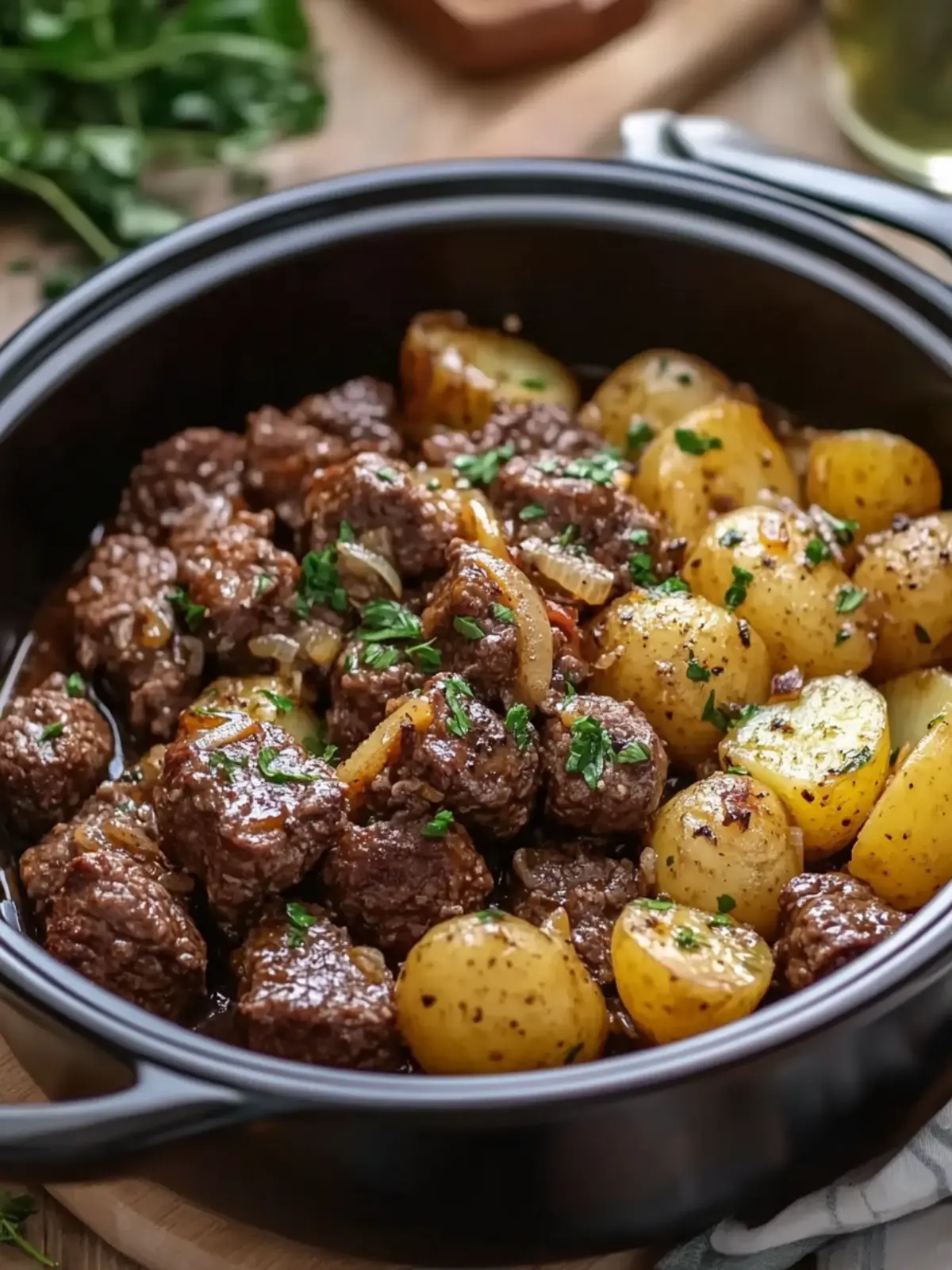Slow Cooker Garlic Butter Beef Bites and Potatoes Delight 5 Slow Cooker Garlic Butter Beef Bites and Potatoes