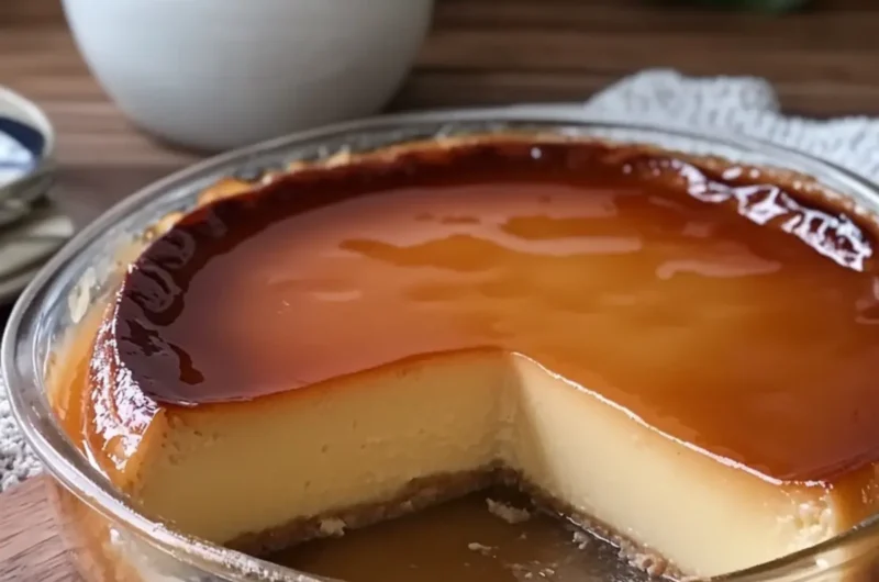 Filipino Leche Flan in a Casserole