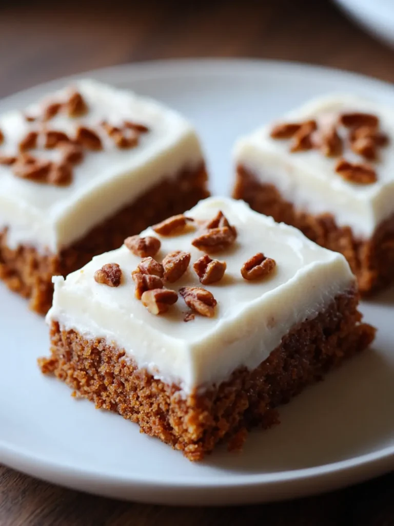 Delight in Velvety Pumpkin Spice Bars with Creamy Frosting 2 Velvety Pumpkin Spice Bars with Silky Cream Cheese Frosting