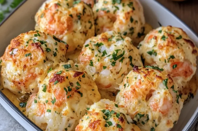 Cheesy Garlic Butter Crab and Shrimp Bombs
