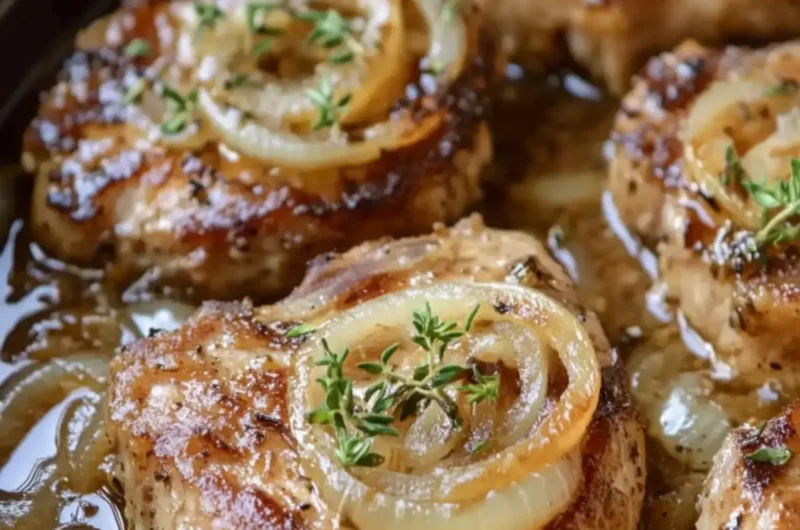 Slow Cooker French Onion Pork Chops