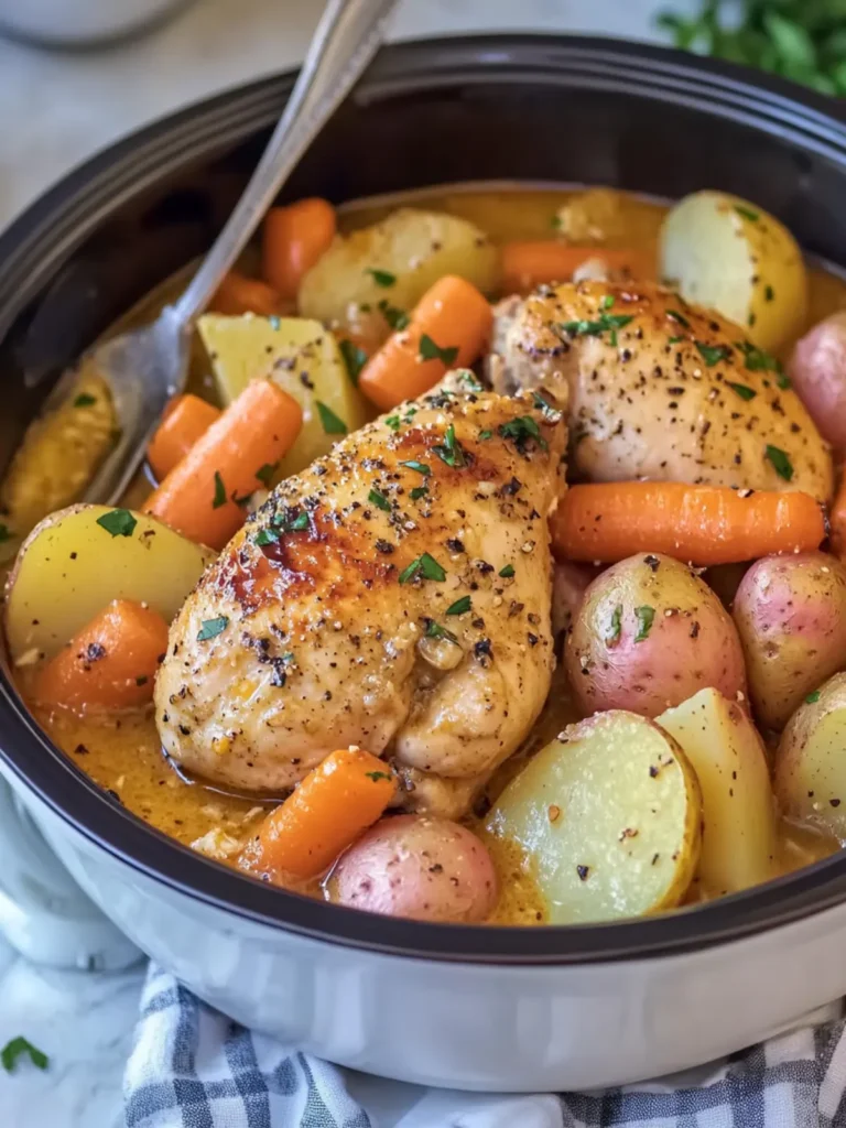 Melt in Your Mouth Crockpot Garlic Butter Chicken, Potatoes & Carrots 2 Crockpot Garlic Butter Chicken, Potatoes and Carrots