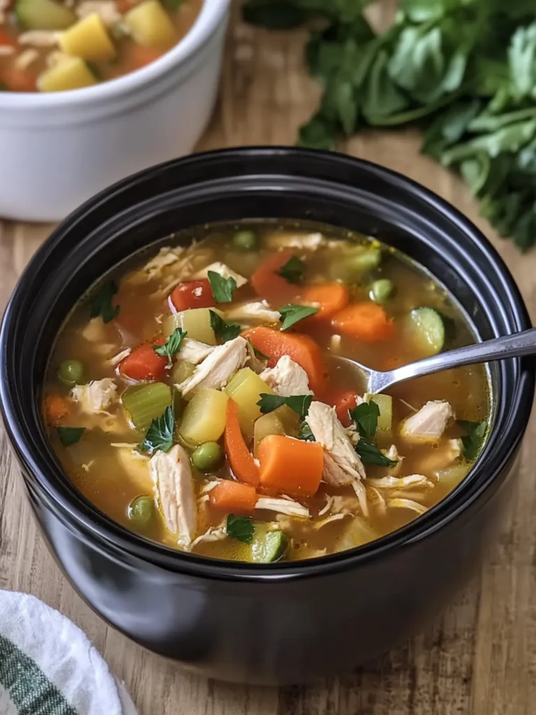 Healthy Slow Cooker Chicken Vegetable Soup Comfort in a Bowl 2 Slow Cooker Chicken Vegetable Soup